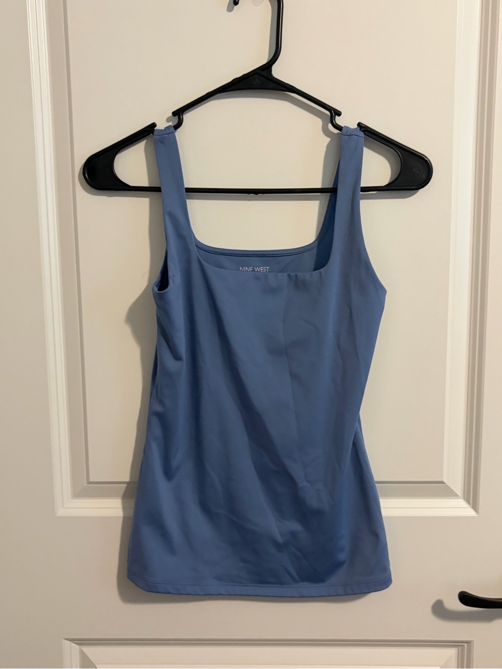 Nine West Dusty Blue Square Neck Tank